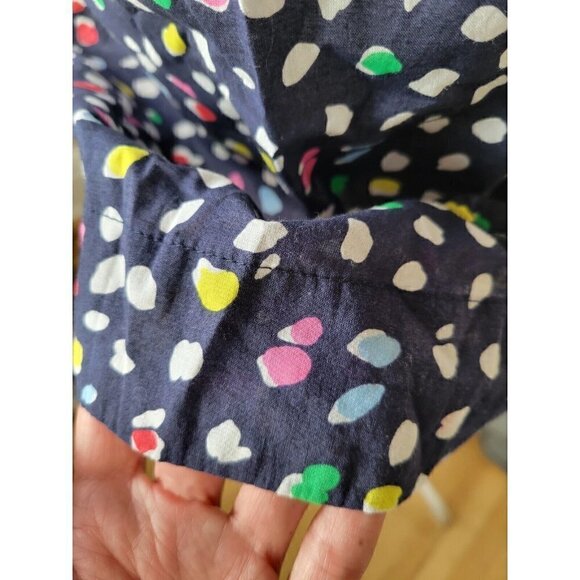 J. Crew Womens 6 Off The Shoulder Top in Ratti Happy Cat Multicolored Polka Dot - Picture 5 of 16